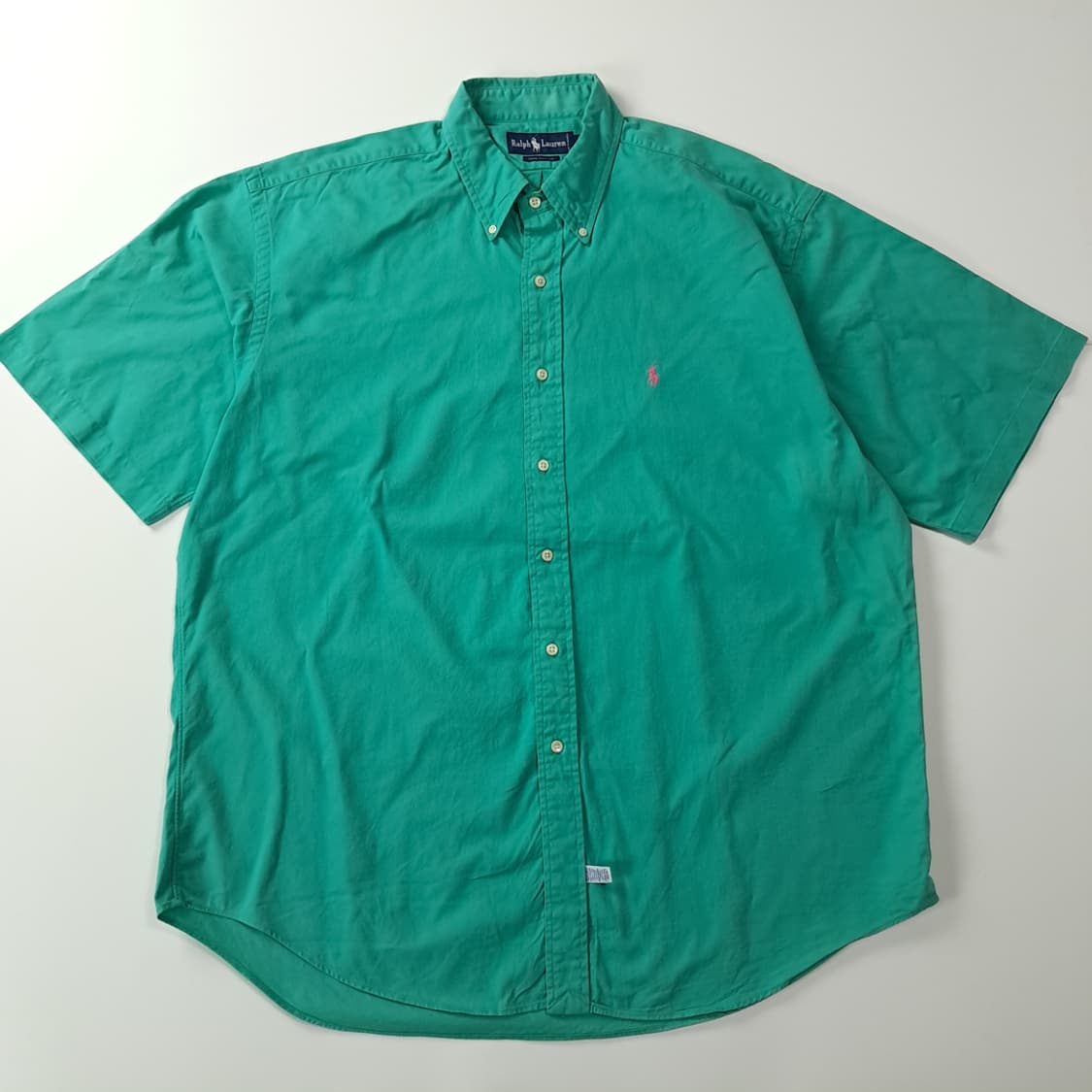 CK608 XL 폴로 90s 핑크포니 씨글라스 그린 반팔셔츠 남방 상품이미지1