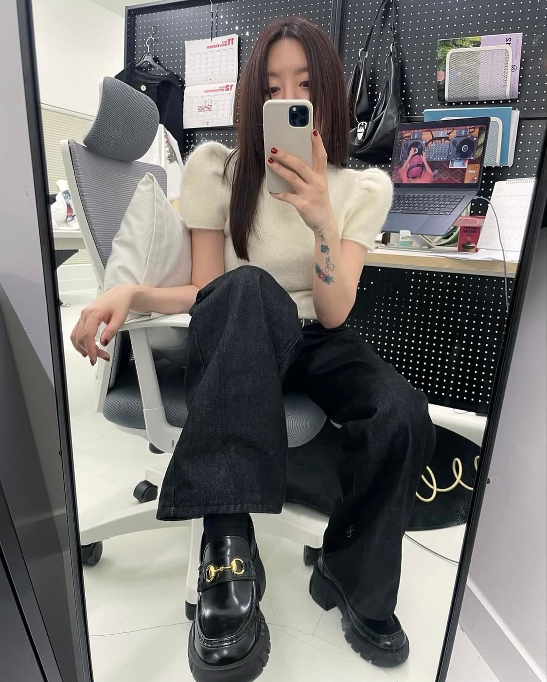 택O) 그로브 MARIAN 니트 아이보리, 블랙 상품이미지2