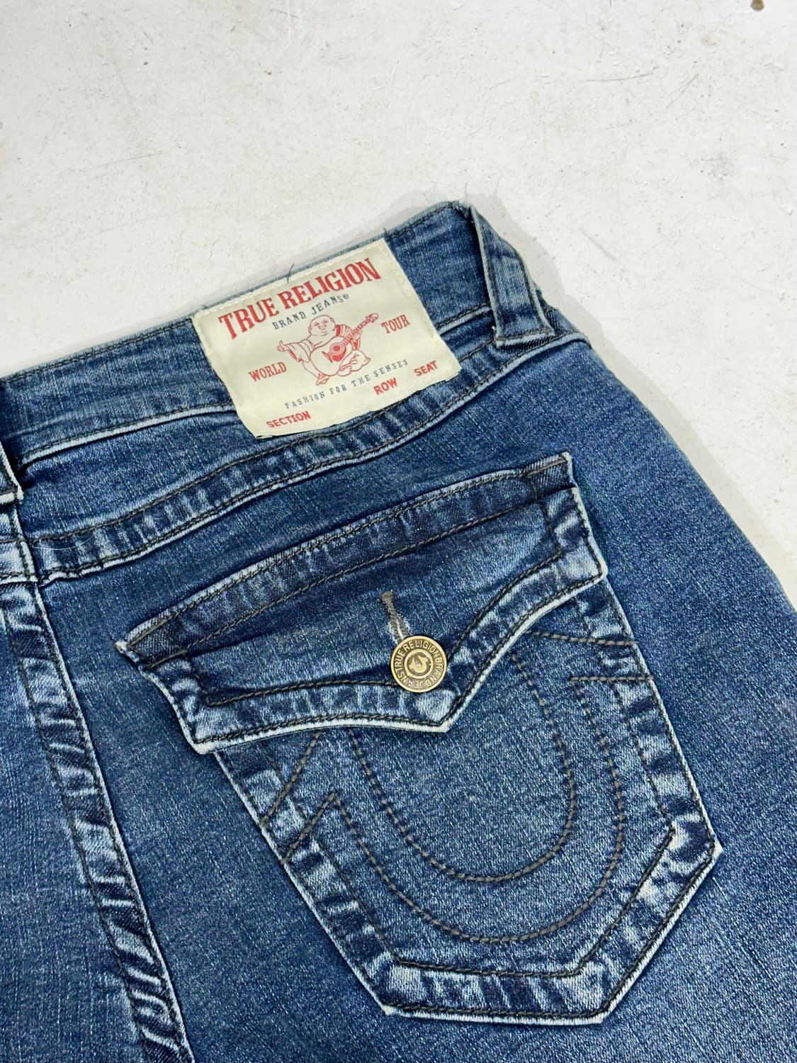 트루 릴리전 진청 빌리 미드 라이즈 스트레이트 데님 팬츠 청바지 34 상품이미지6
