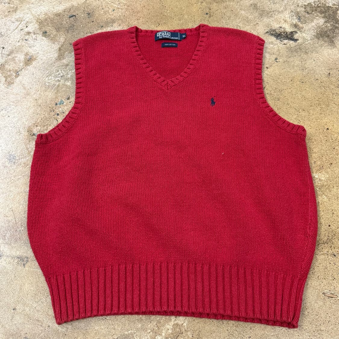 [정품/XL] 폴로 랄프로렌 레드 니트 베스트 b18 상품이미지2