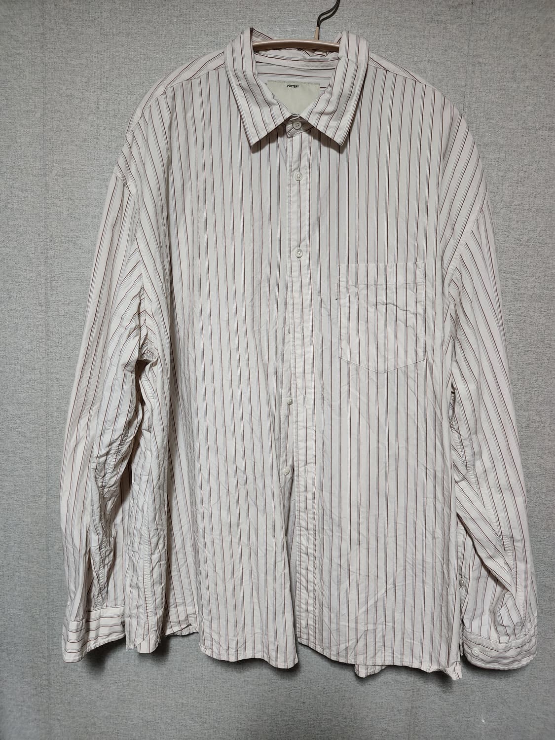 [4] 포터리 컴포트 셔츠 7종 스트라이프, 린넨, 타입라이터 상품이미지9