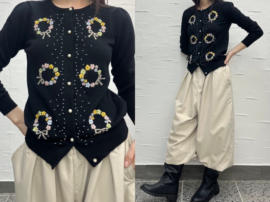 wreath point cardigan 상품이미지1