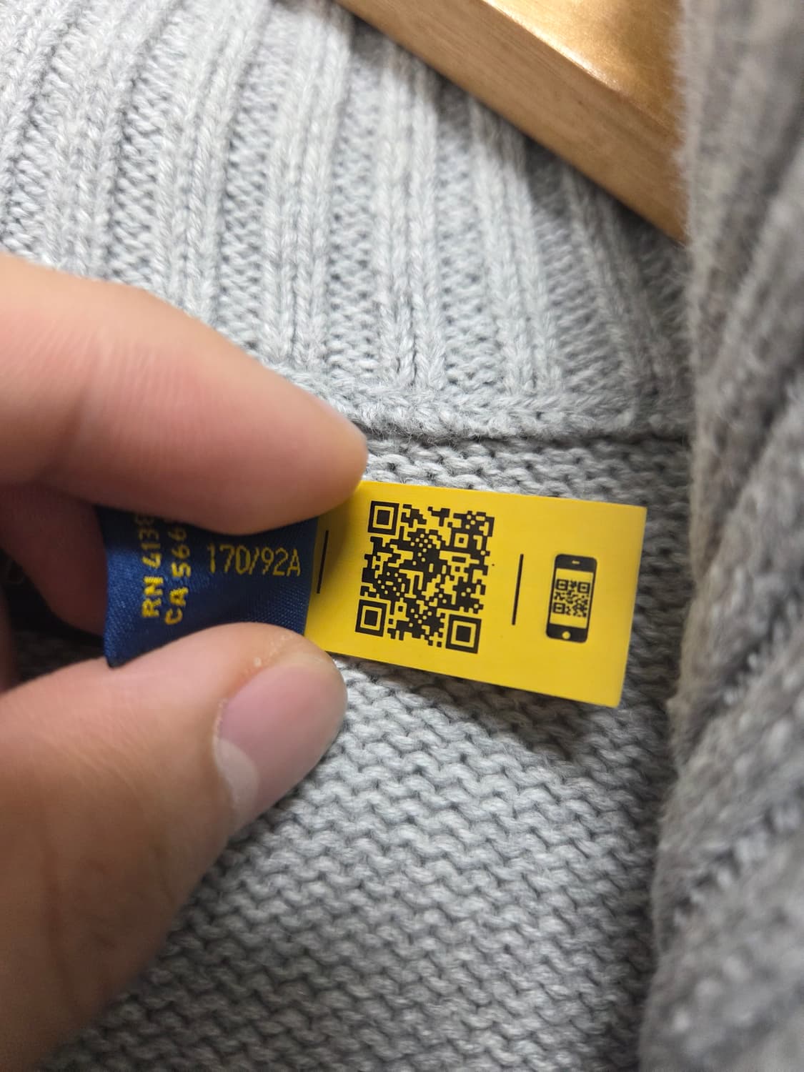 [QR정품] 폴로 코튼 쿼터 지퍼 모크넥 스웨터 S 상품이미지4