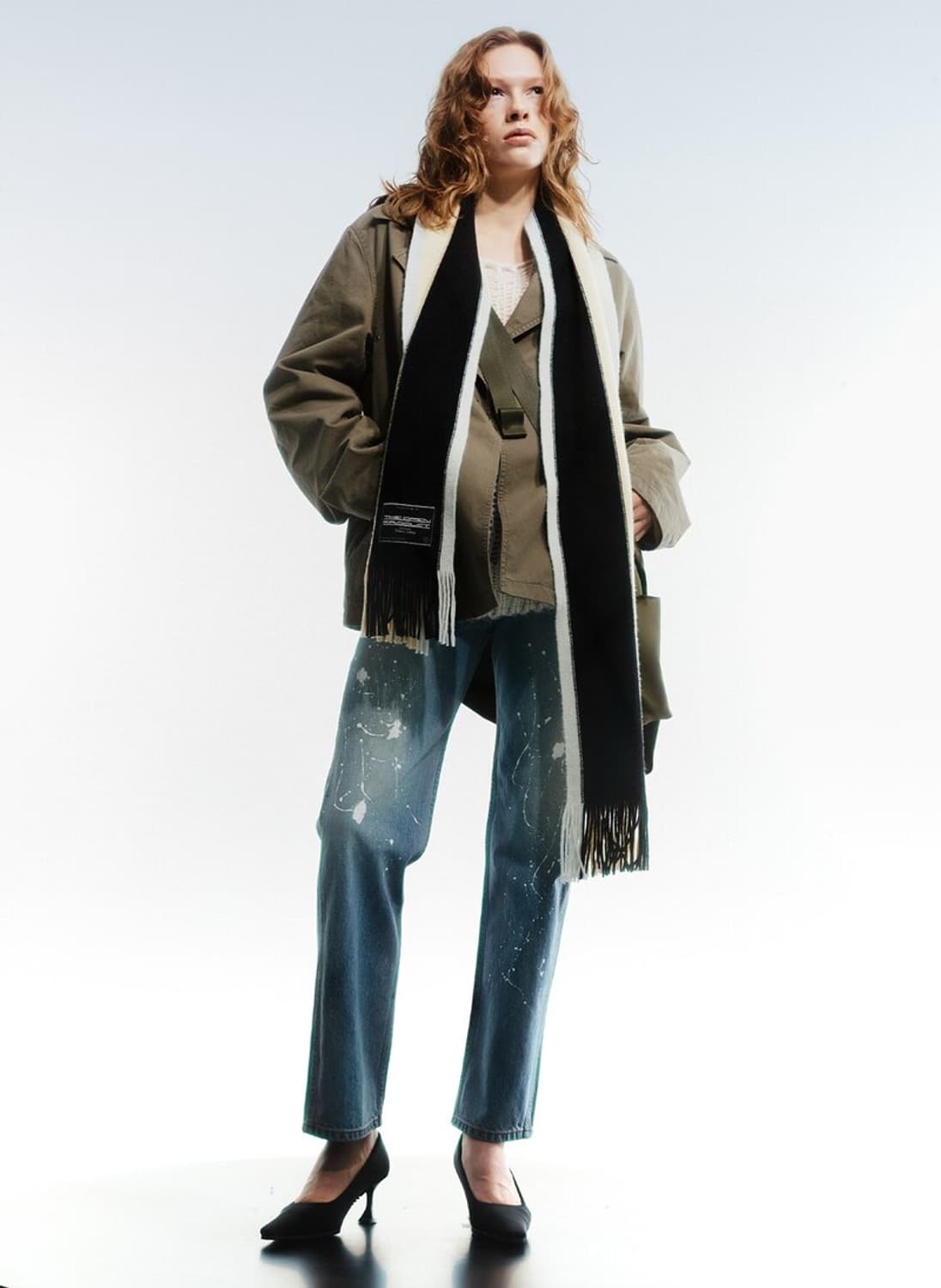 Openyy 프린지 스트라이프 머플러 상품이미지6