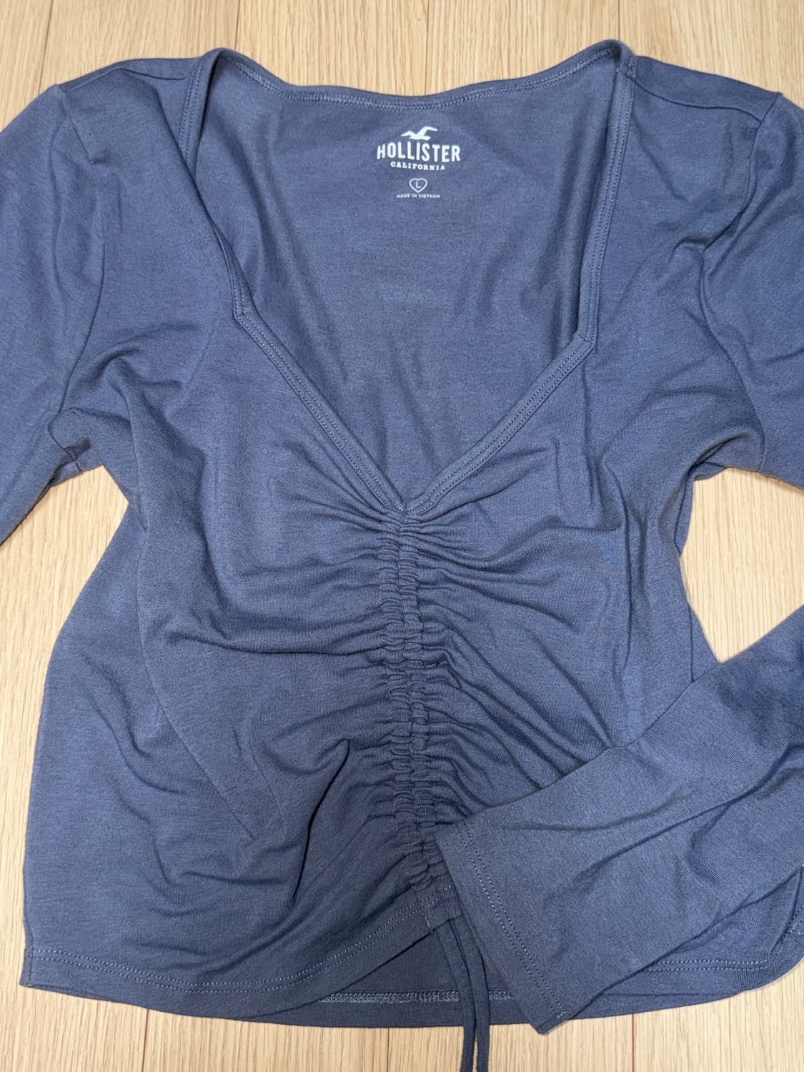 홀리스터 발레코어 셔링 긴팔 상품이미지2