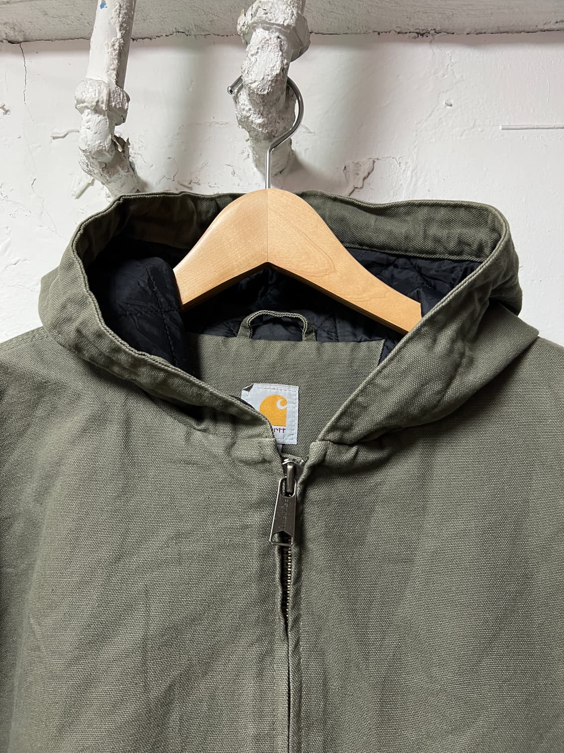 칼하트 워시드 덕 액티브 자켓 모스그린 상품이미지2