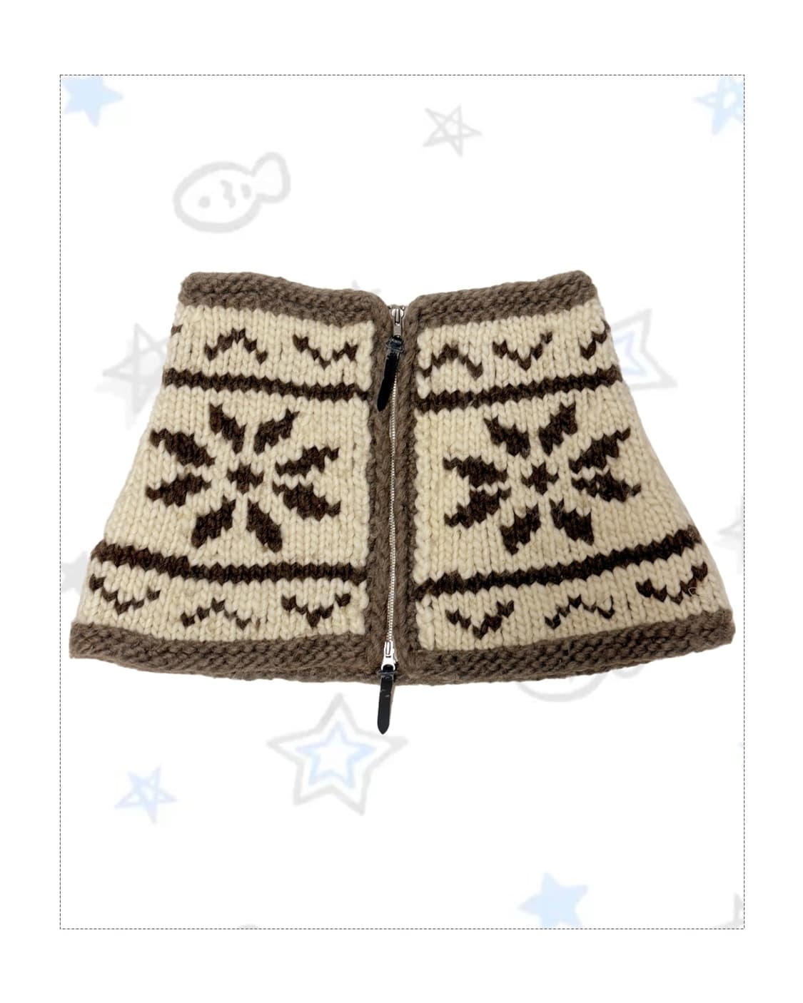 눈꽃 뜨개 초코바나나 스커트 상품이미지1