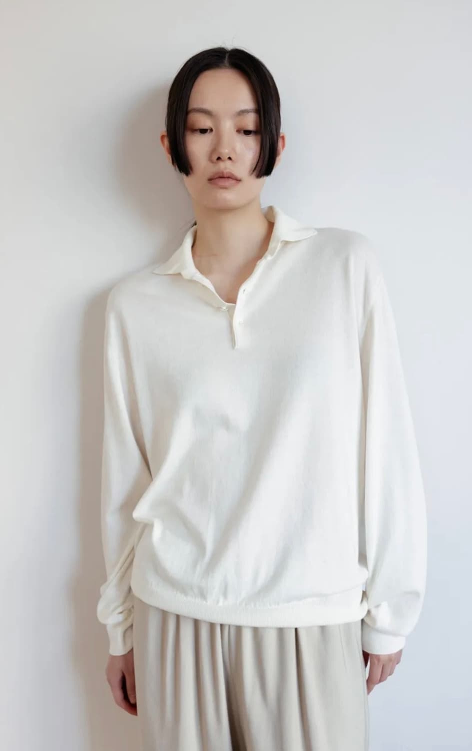 네세서리 cotton loose collar knit 상품이미지1