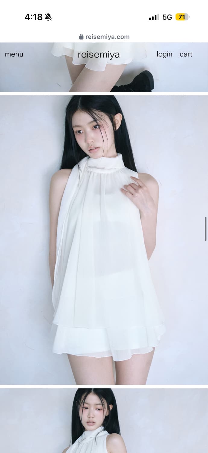 (새상품)reisemiya YUI RUFFLE BLOUSE [IVORY] 상품이미지1
