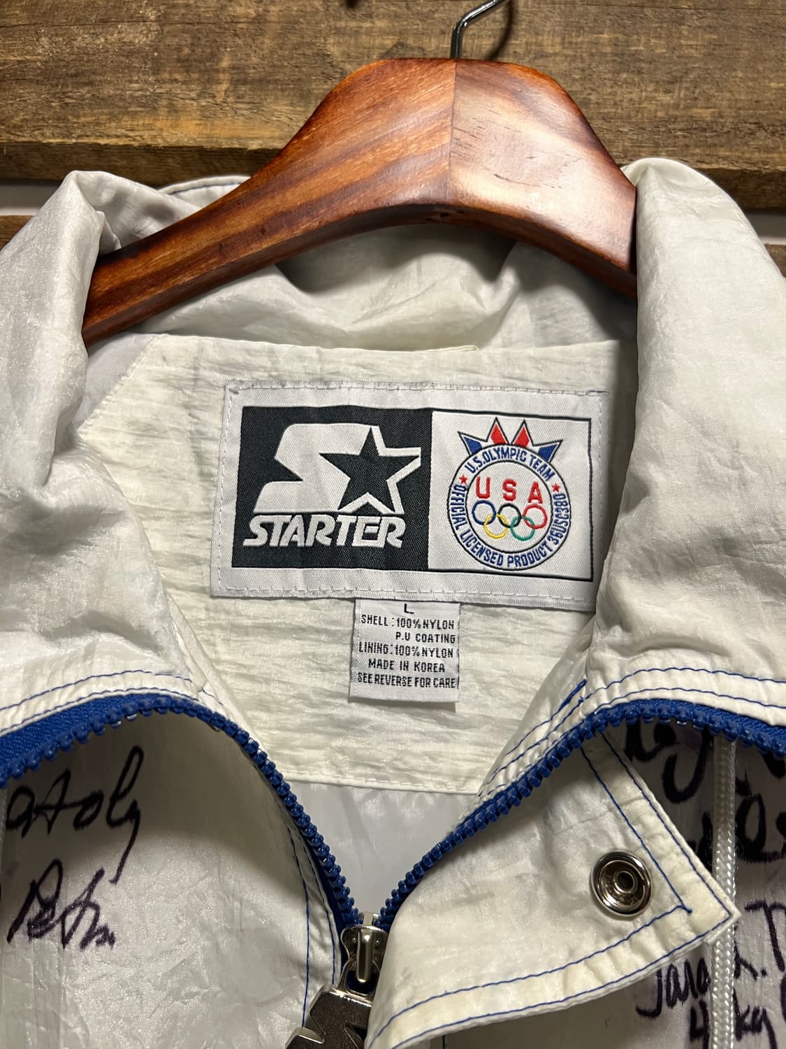 [L]90's STARTER USA 올림픽 선수단 사인 트랙자켓 상품이미지2