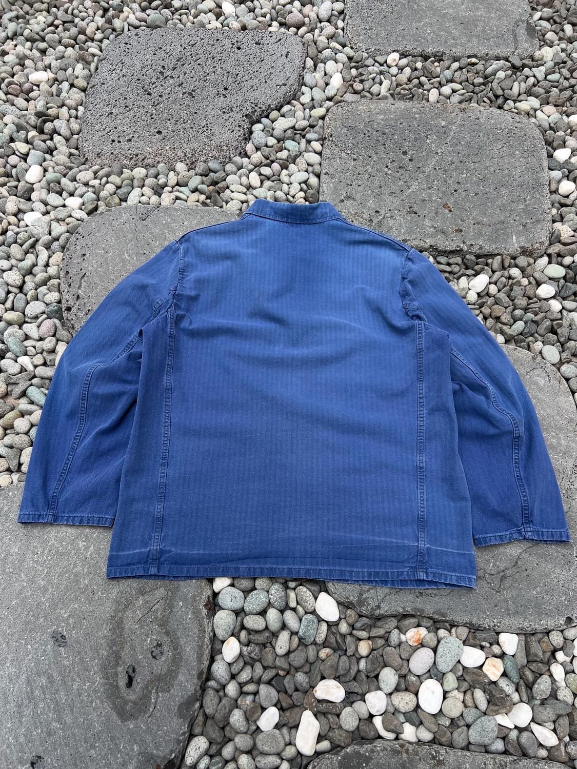 FADED WASHING BLUE "HBT" 헤링본트윌코튼 프렌치워크자켓 상품이미지2