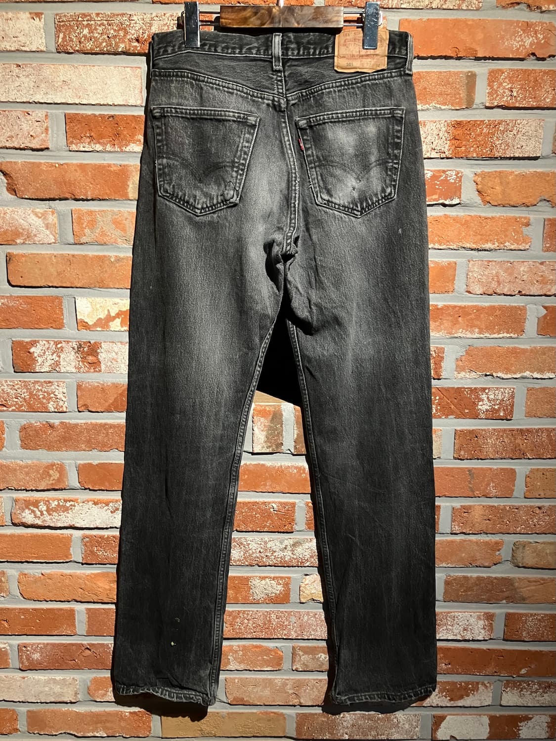 90s USA 빈티지 리바이스 501 블랙 데님 팬츠 상품이미지5