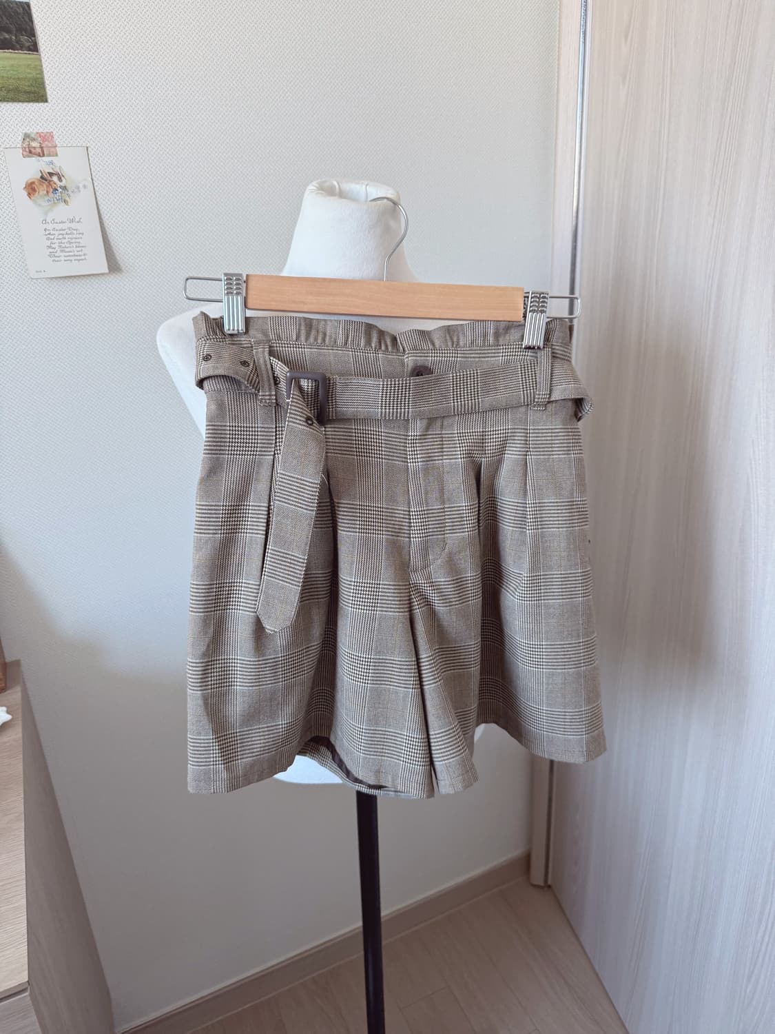 귀여운 체크 반바지 상품이미지1