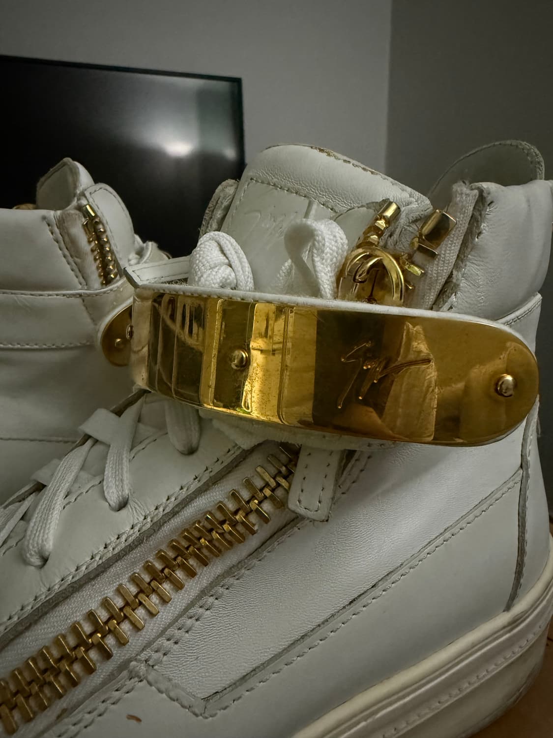 쥬세페 자노티 화이트 하이탑 스니커즈 41 1/2 상품이미지2