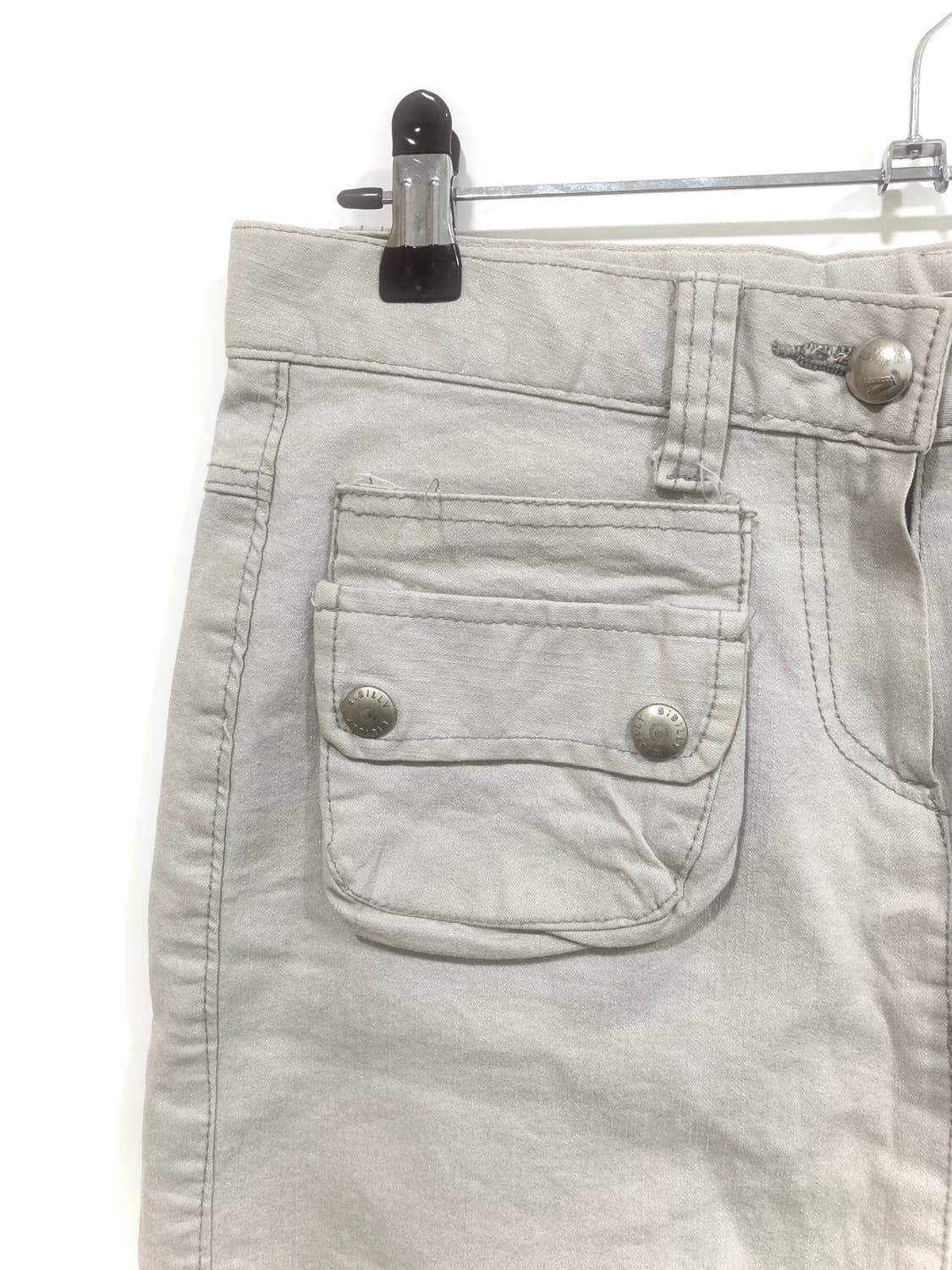 Grey glitter pocket short skirt 상품이미지2