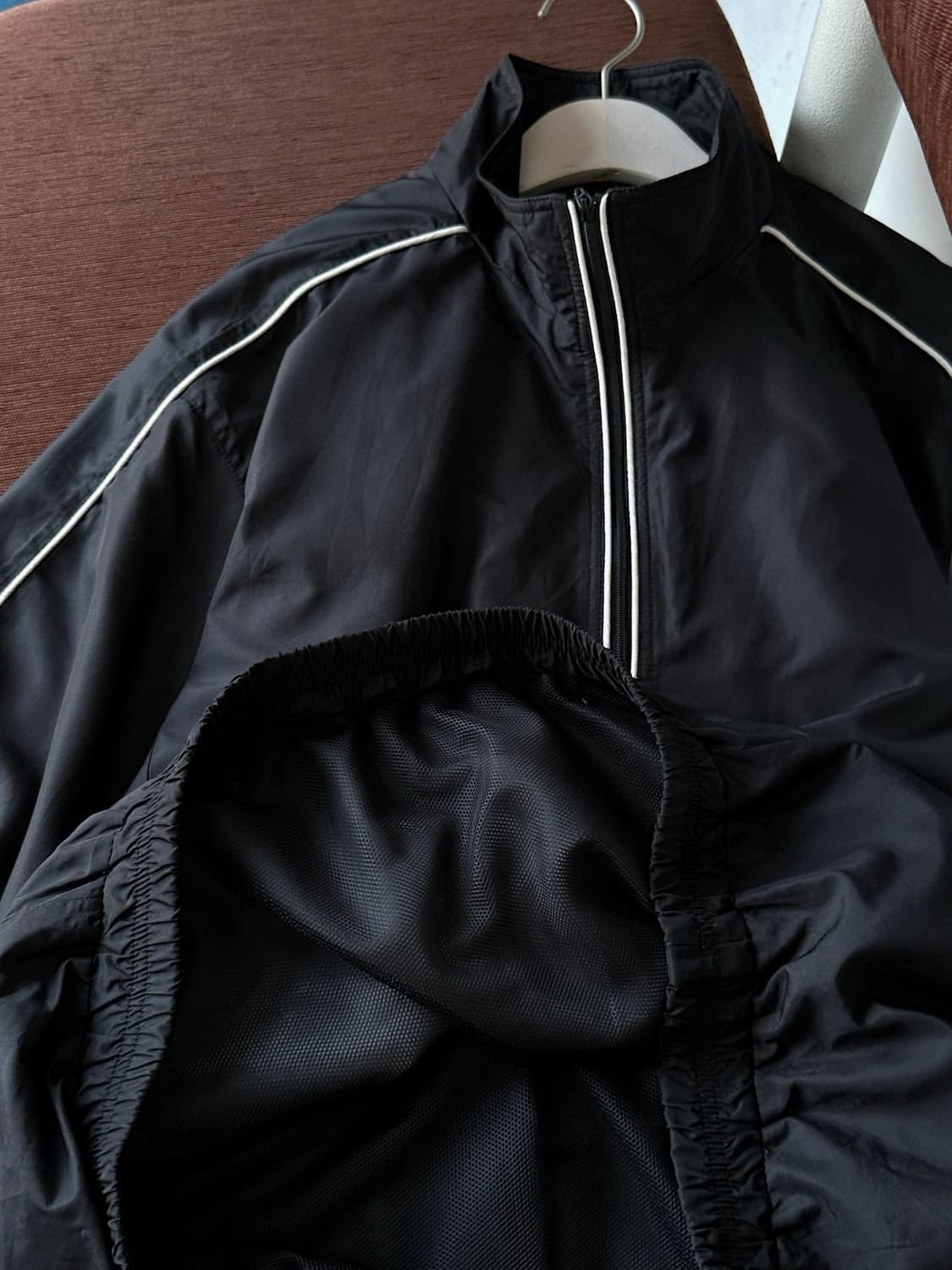 Washed poly 2way H/S warm up anorak 상품이미지5