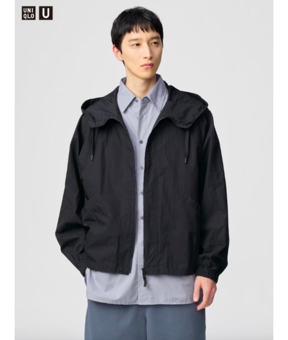 유니클로 U 후드집업 블루종 L 상품이미지1