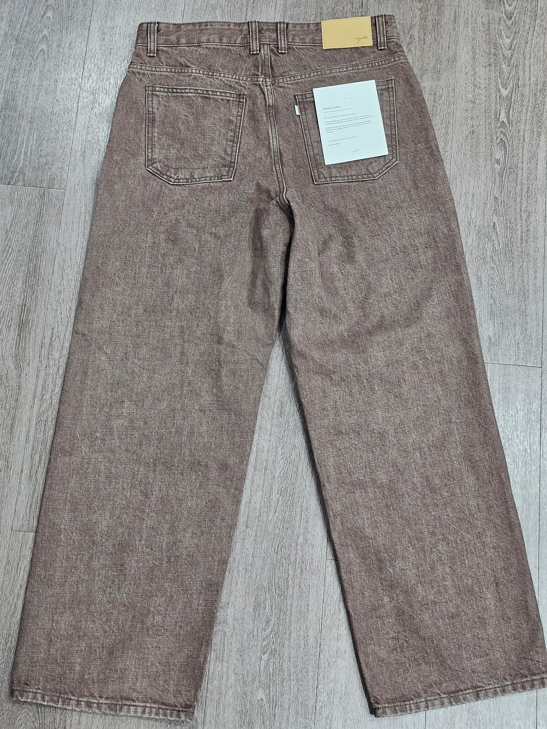 유스 youth 와이드 데님 M 브라운 상품이미지4