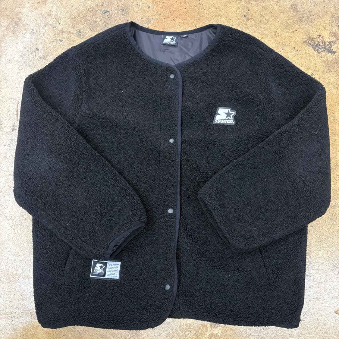 [정품/165] 스타터 블랙 뽀글이 플리스 자켓 b18 상품이미지2
