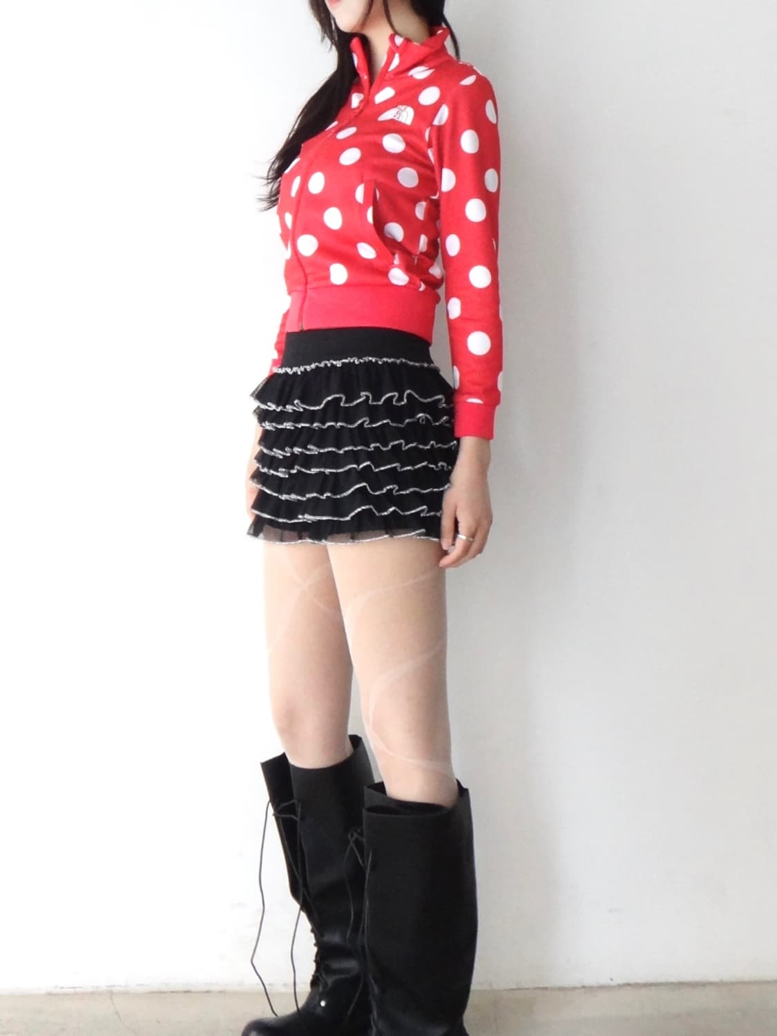 THE NORTH FACE Dot zip-up / red 상품이미지6