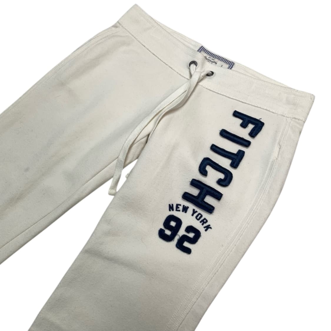 아베크롬비 Abercrombie 크림 스펠아웃 로고 스웻팬츠 S 상품이미지2