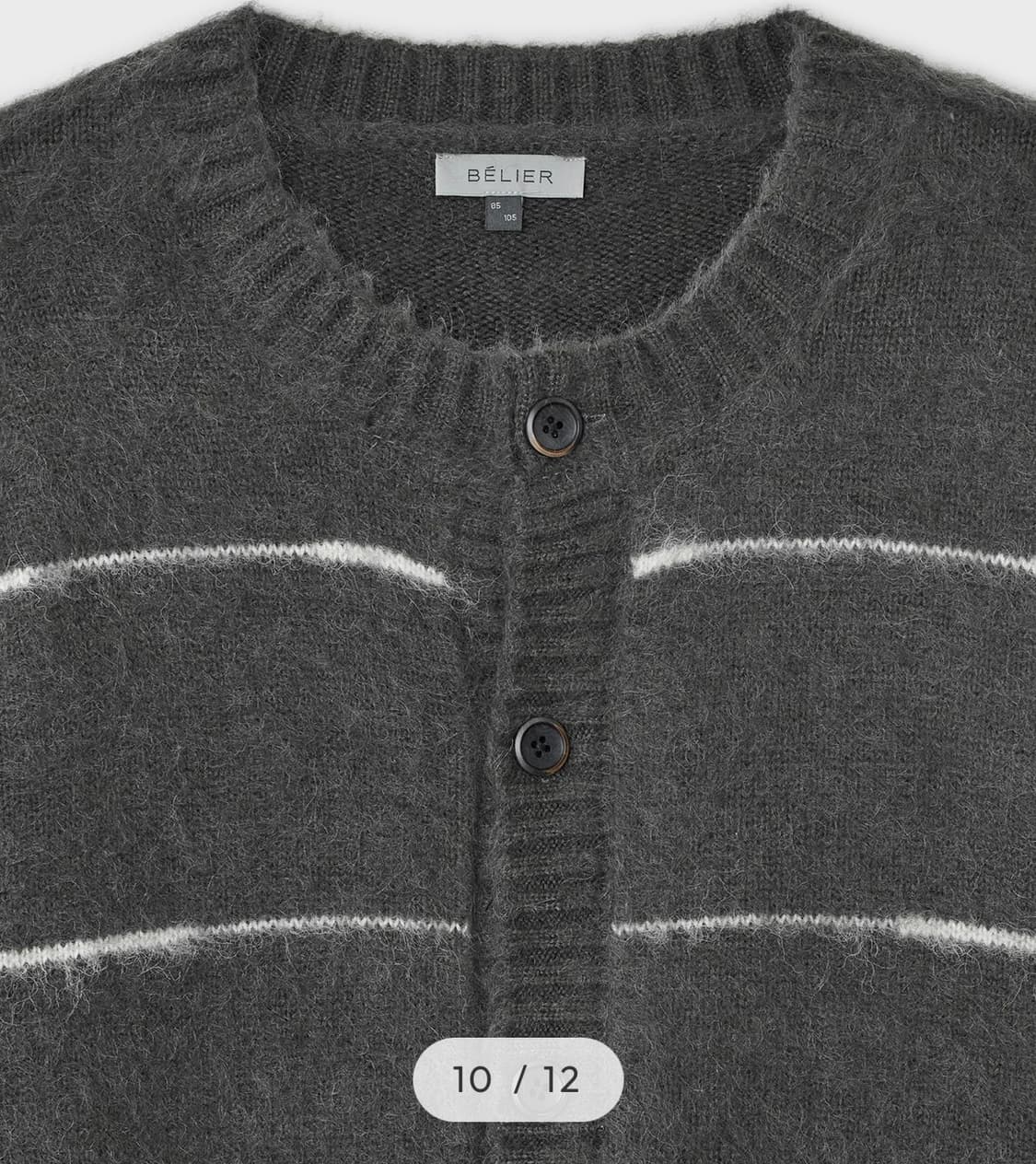 [4] 벨리에 브러쉬드 탐 가디건 그레이 상품이미지3