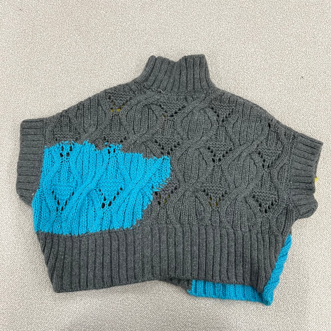 S 자라 컬러블록 니트 조끼 0220M 상품이미지4