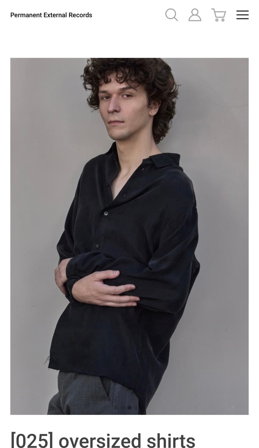 머듈 오버사이즈 큐프라 셔츠 블랙 1 상품이미지1