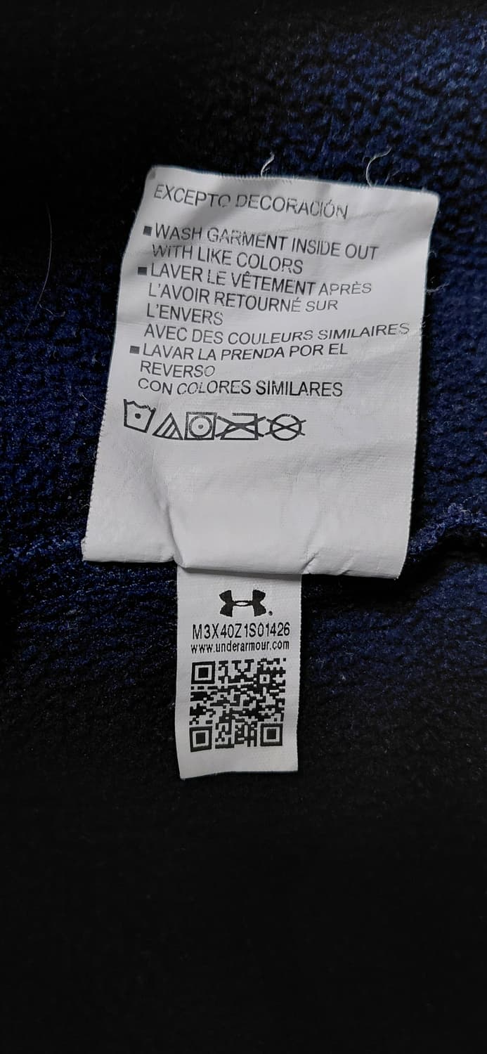 언더아머 Notre Dame 기모 후드티 L 네이비 상품이미지7