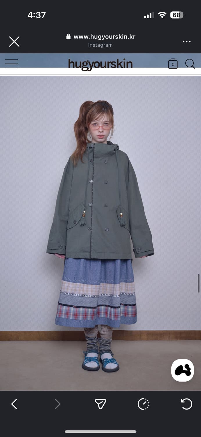 허그유어스킨 Washed field jacket (Khaki) 상품이미지4