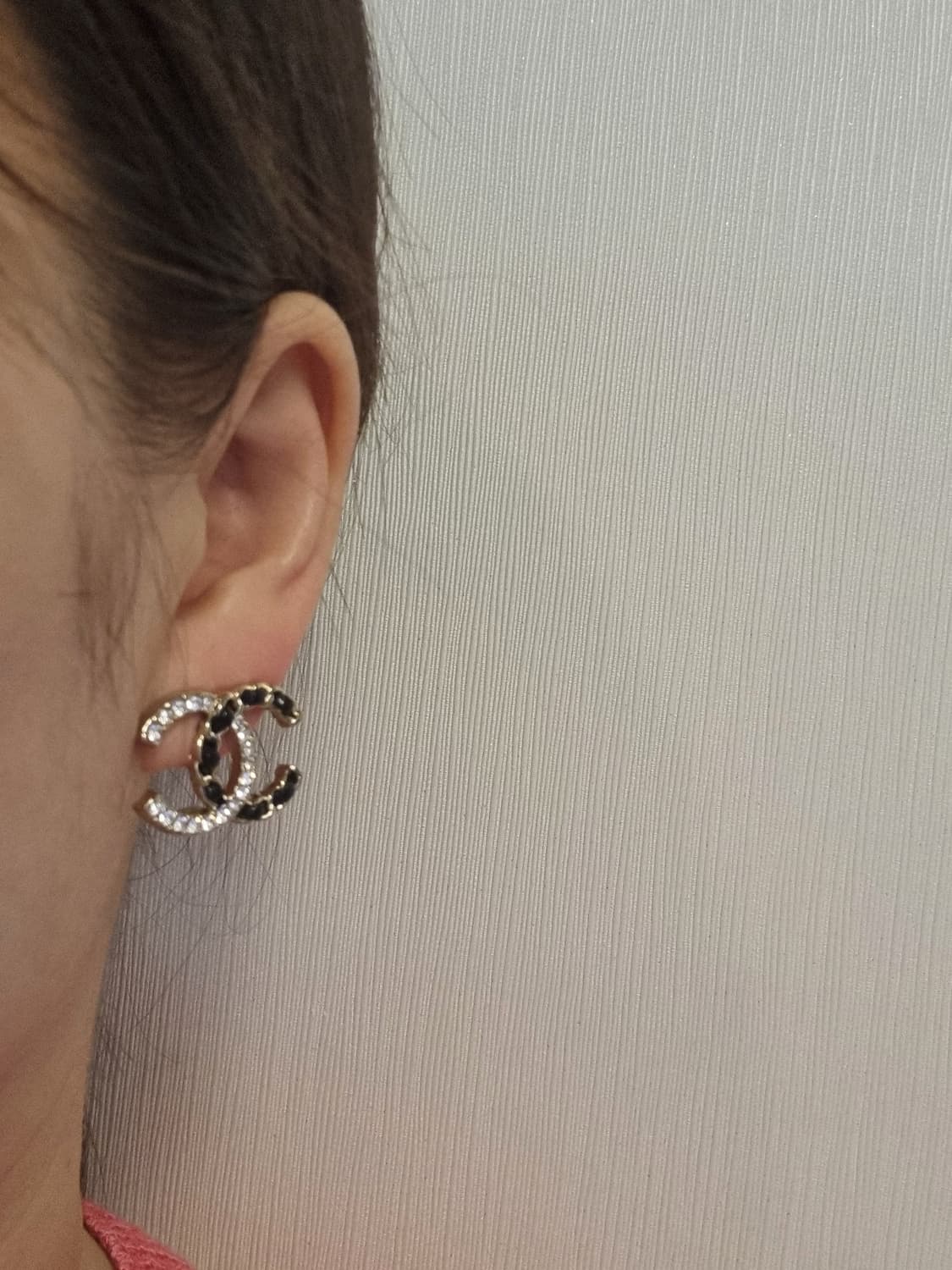 샤넬 가죽체인&크리스탈 CC로고 귀걸이 업사이클링 상품이미지7