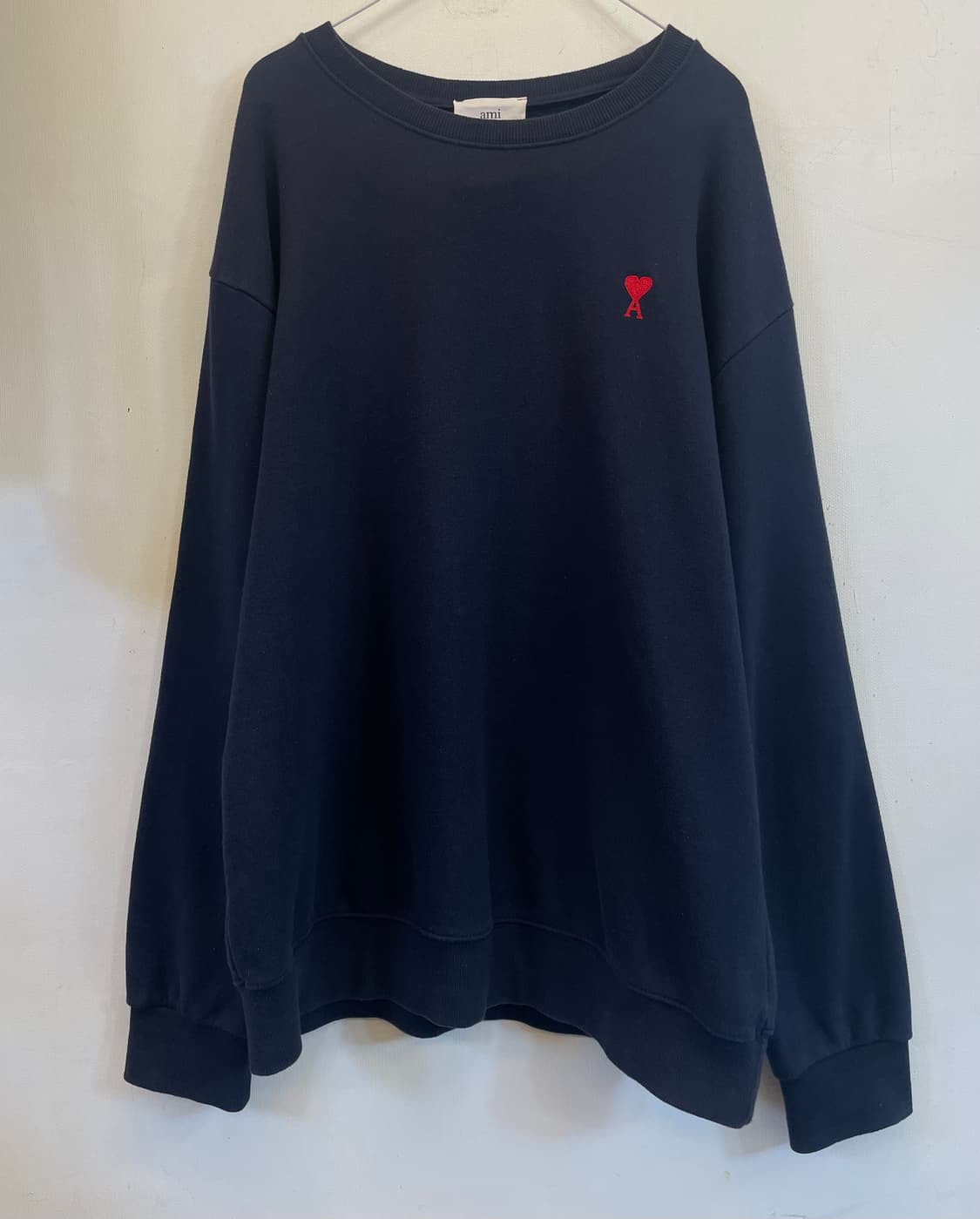 ami 아미 스몰하트 맨투맨 XL 네이비:) 면100% 상품이미지1