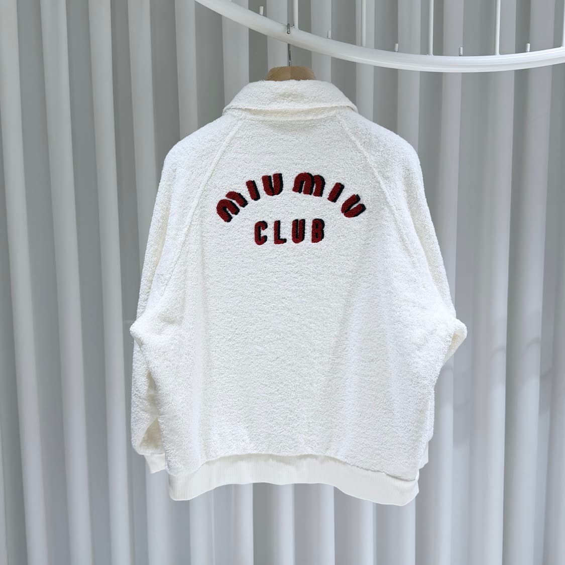 (A+/XS) / 미우미우 코튼 폴로 니트 화이트 상품이미지6