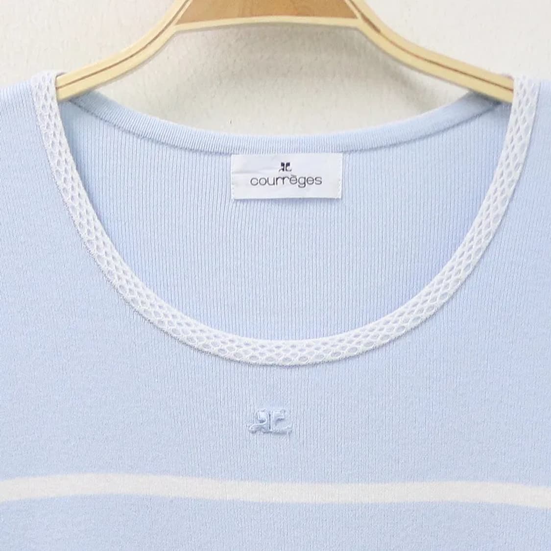 꾸레쥬 스트라이프 롱 니트 66194 상품이미지5