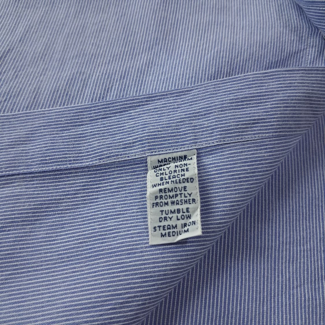 CK323 XL 폴로 90s 블루 핀스트라이프 셔츠 남방 상품이미지5