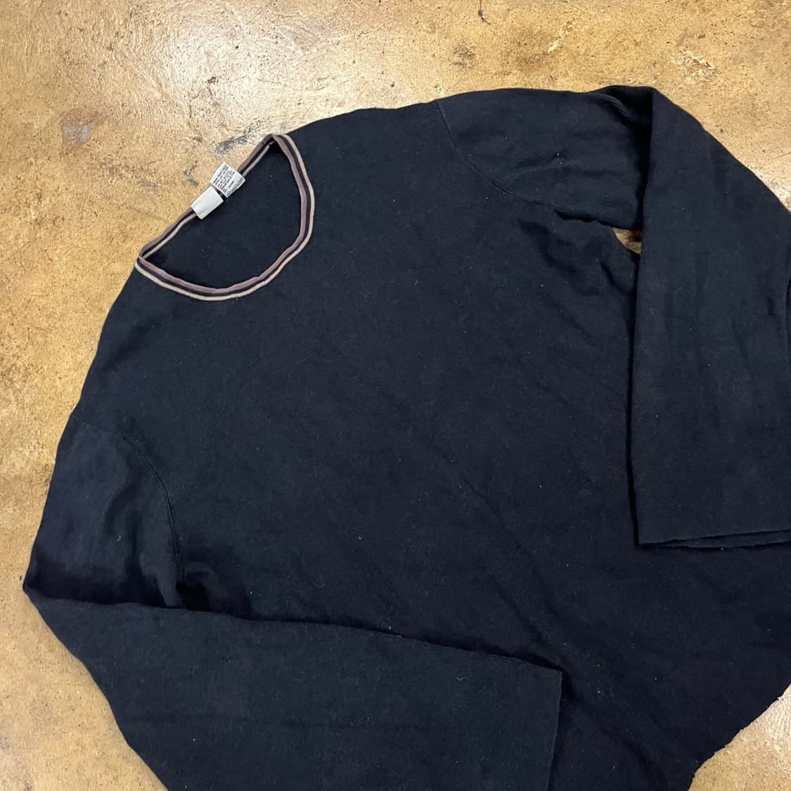 [정품/XL] 아르마니 익스체인지 라운드넥 긴팔 티셔츠 블랙 b14 상품이미지1