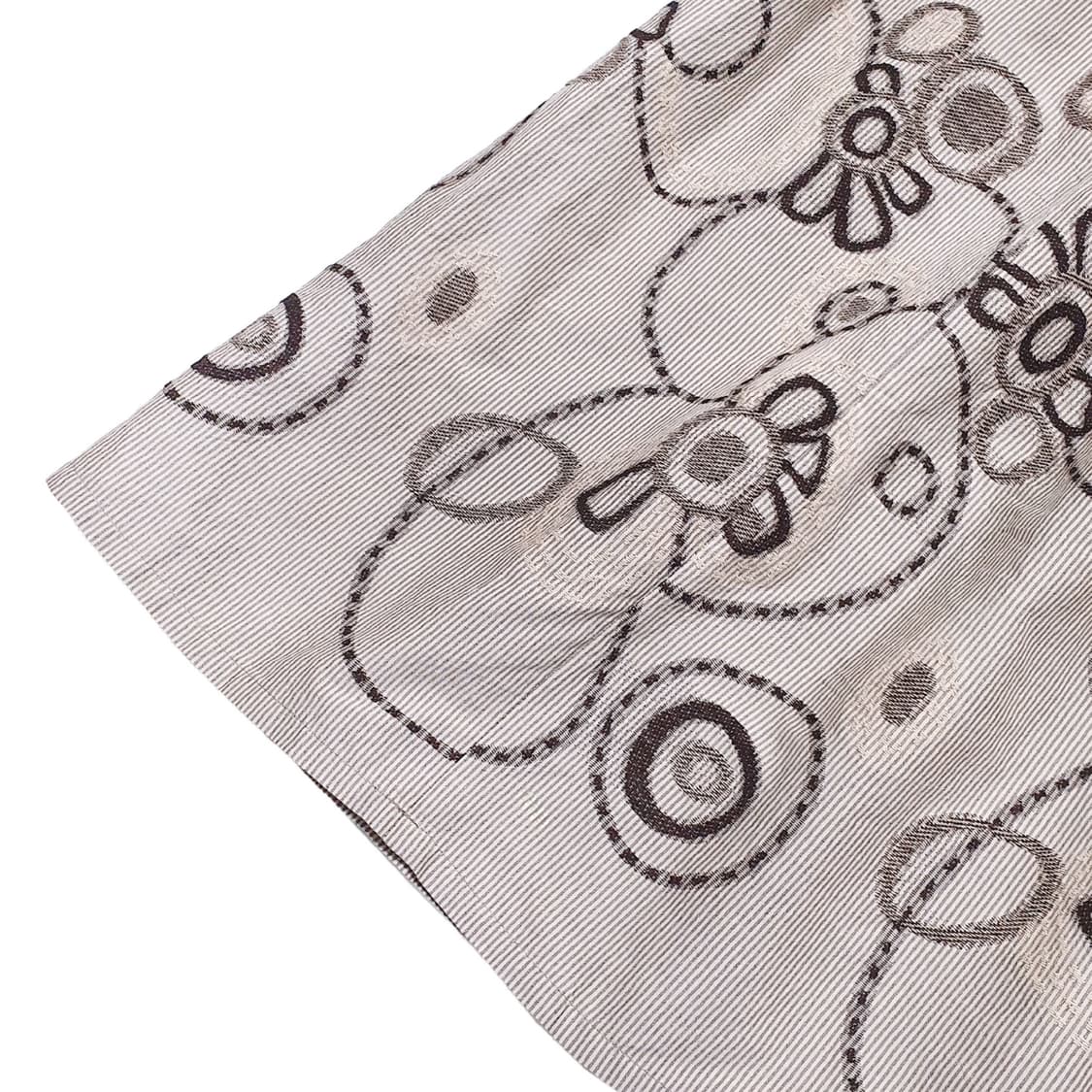 플로럴 자수 밴딩 미디 스커트 라이트 브라운 상품이미지4