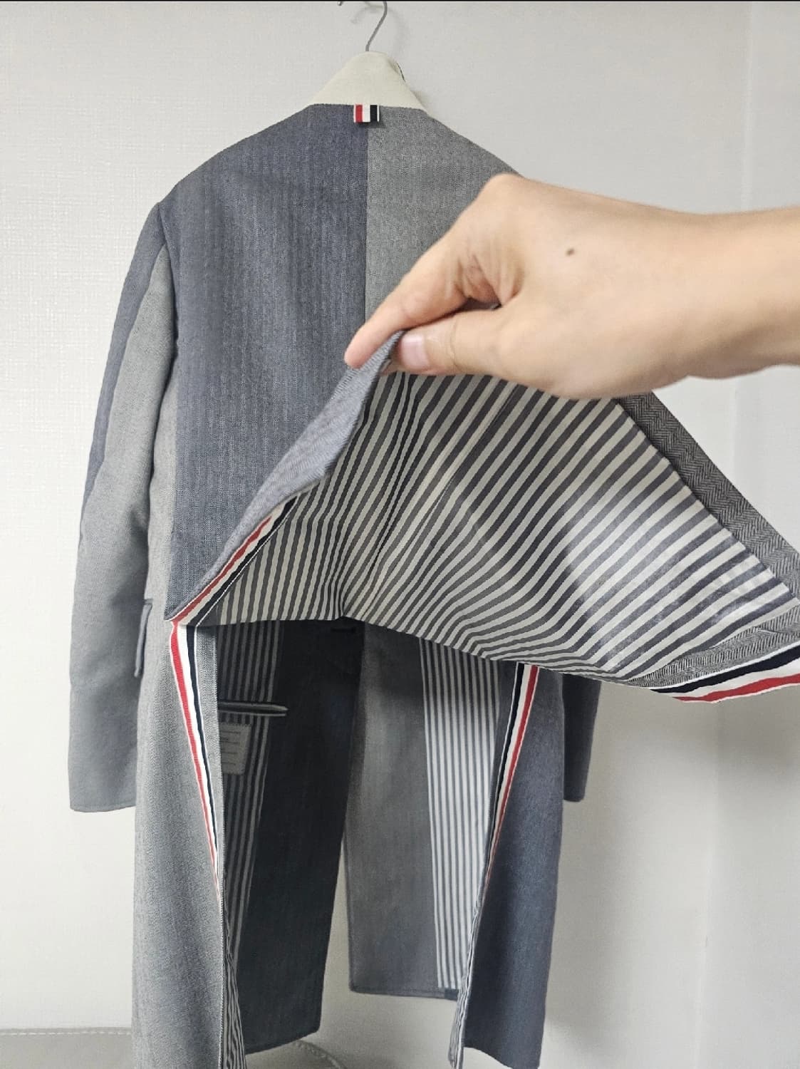 톰브라운 펀믹스 헤링본 울 코트(1/100/S급) 상품이미지6