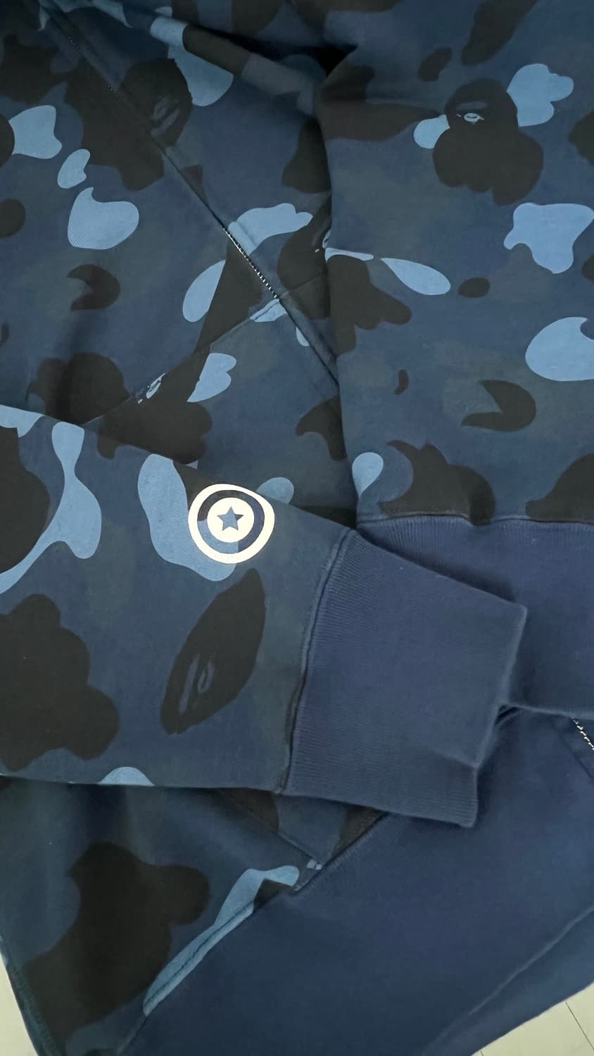 베이프 카모 샤크 후드집업 청계 네이비 M 상품이미지7