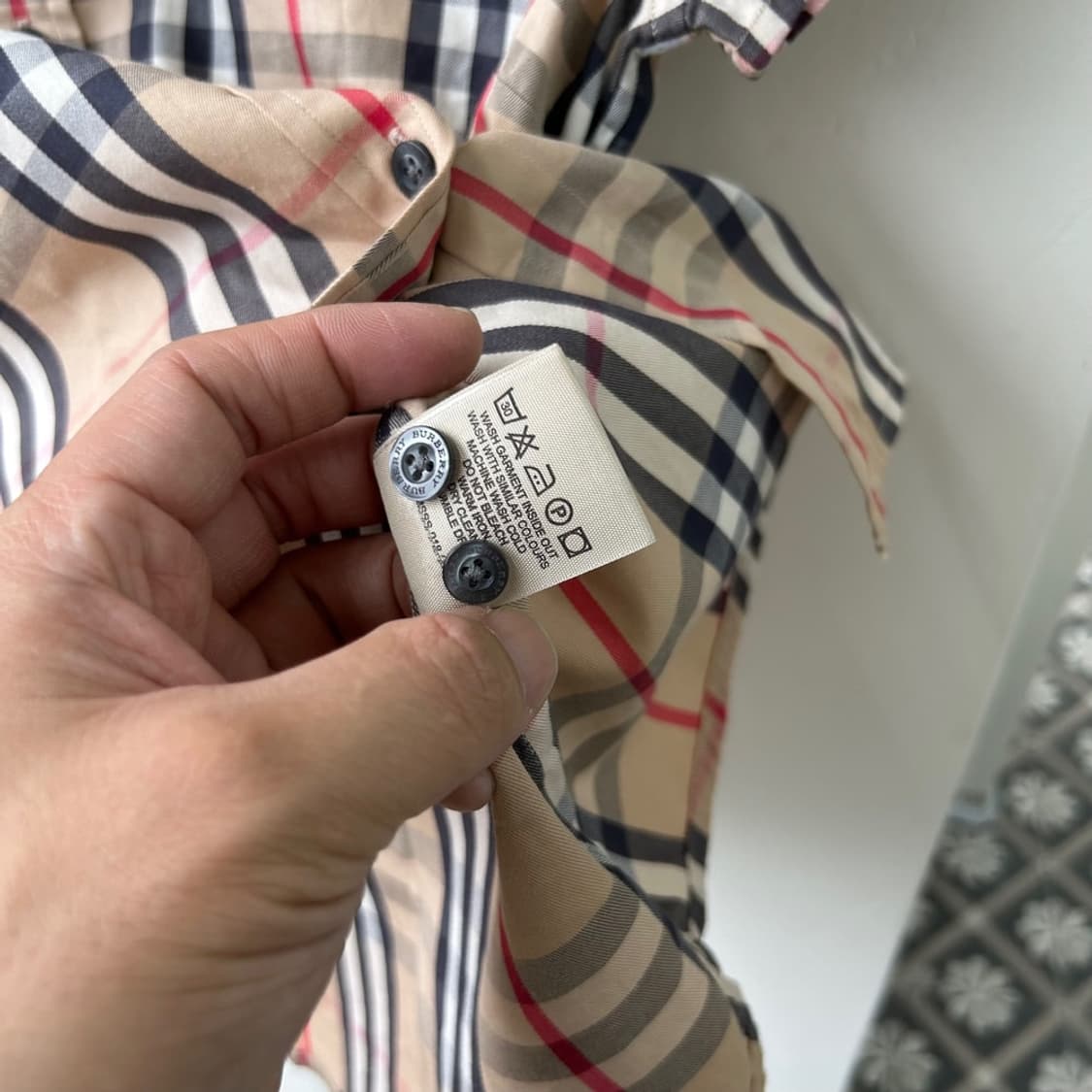 14704 - 버버리 노바체크 반팔 셔츠 상품이미지4