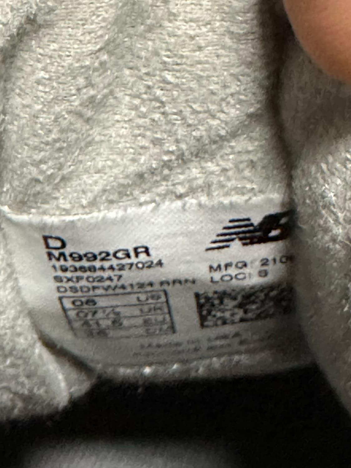 [260] 뉴발란스 992 usa 그레이 M992GR 상품이미지7
