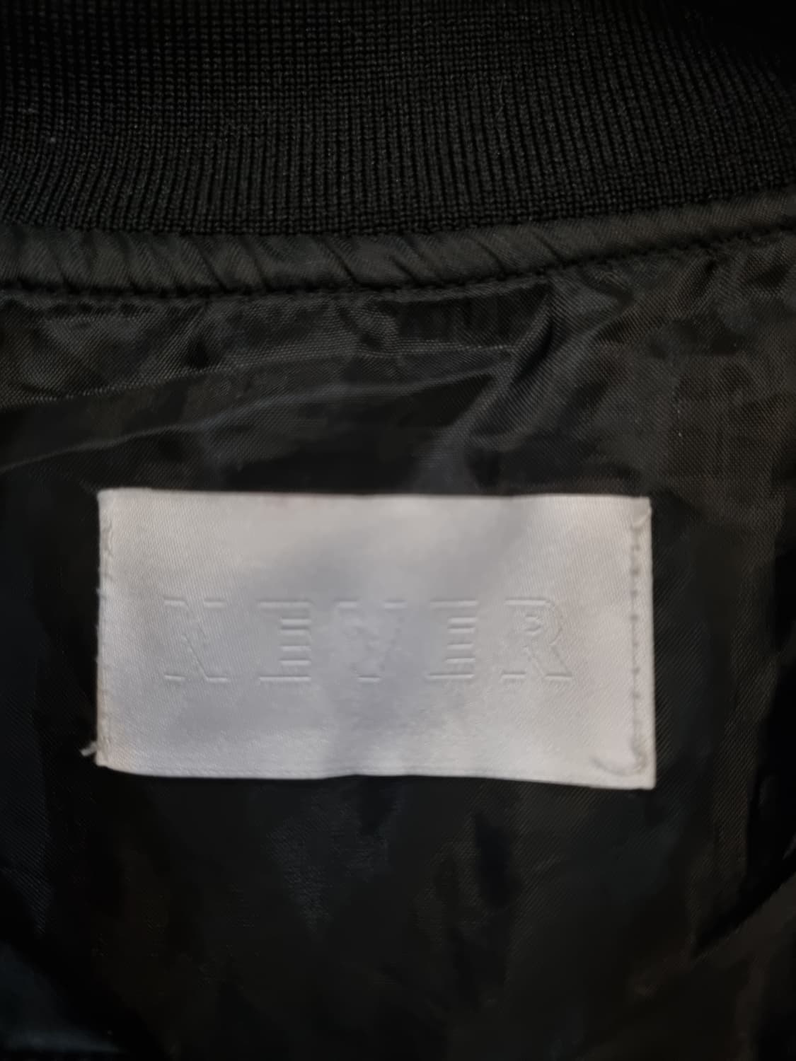 NEVER 블랙 레더 봄버 자켓 105 상품이미지6