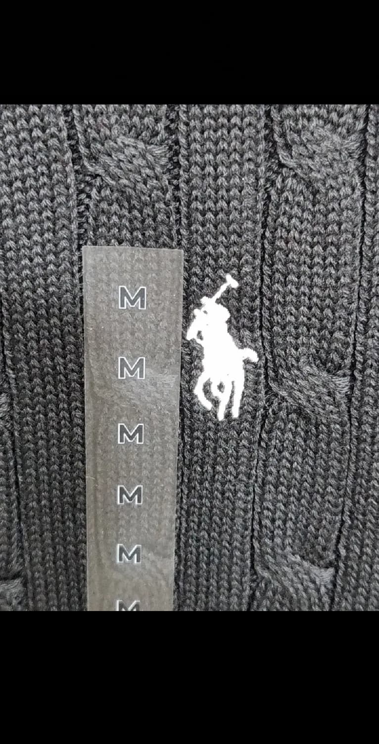 (L) 랄프로렌 폴로 케이블 니트 블랙 꽈배기 스웨터  상품이미지4