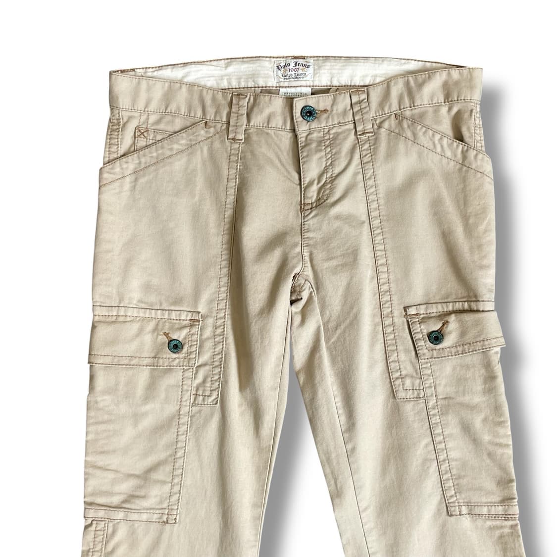 (32) 폴로 진스 베이지 카고 세미부츠컷 치노 팬츠 상품이미지3