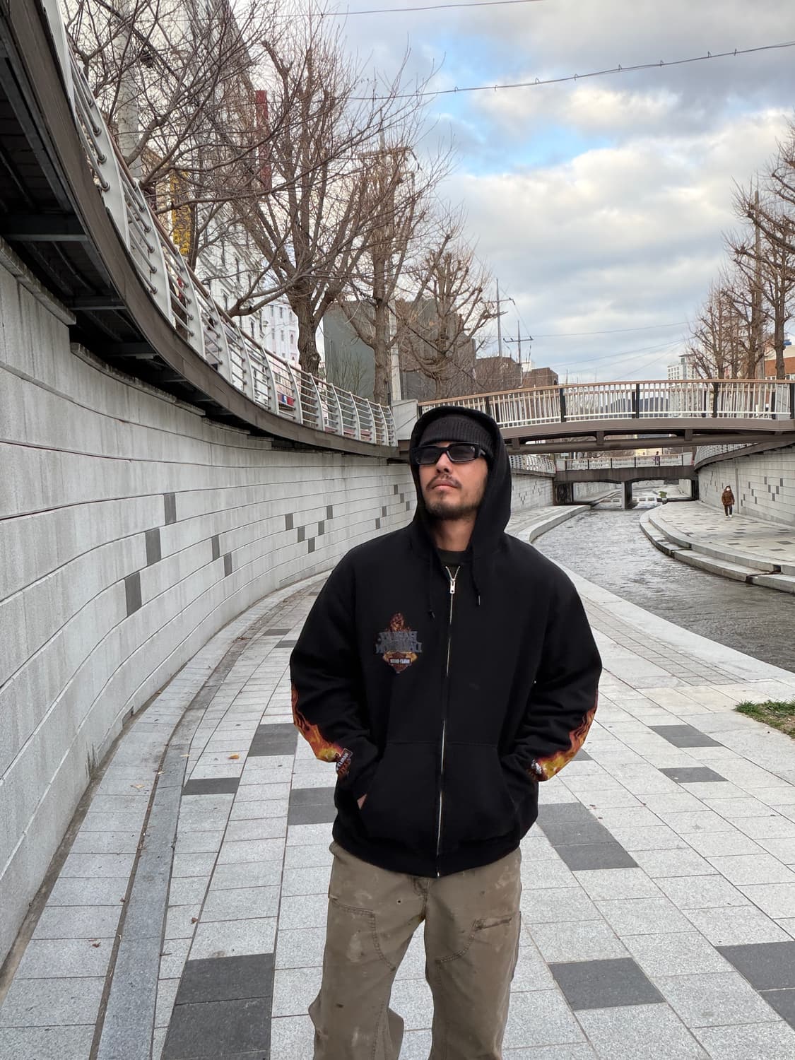 Harley-Davidson 식스 벤즈 플로리다 프린팅 후드집업 상품이미지10