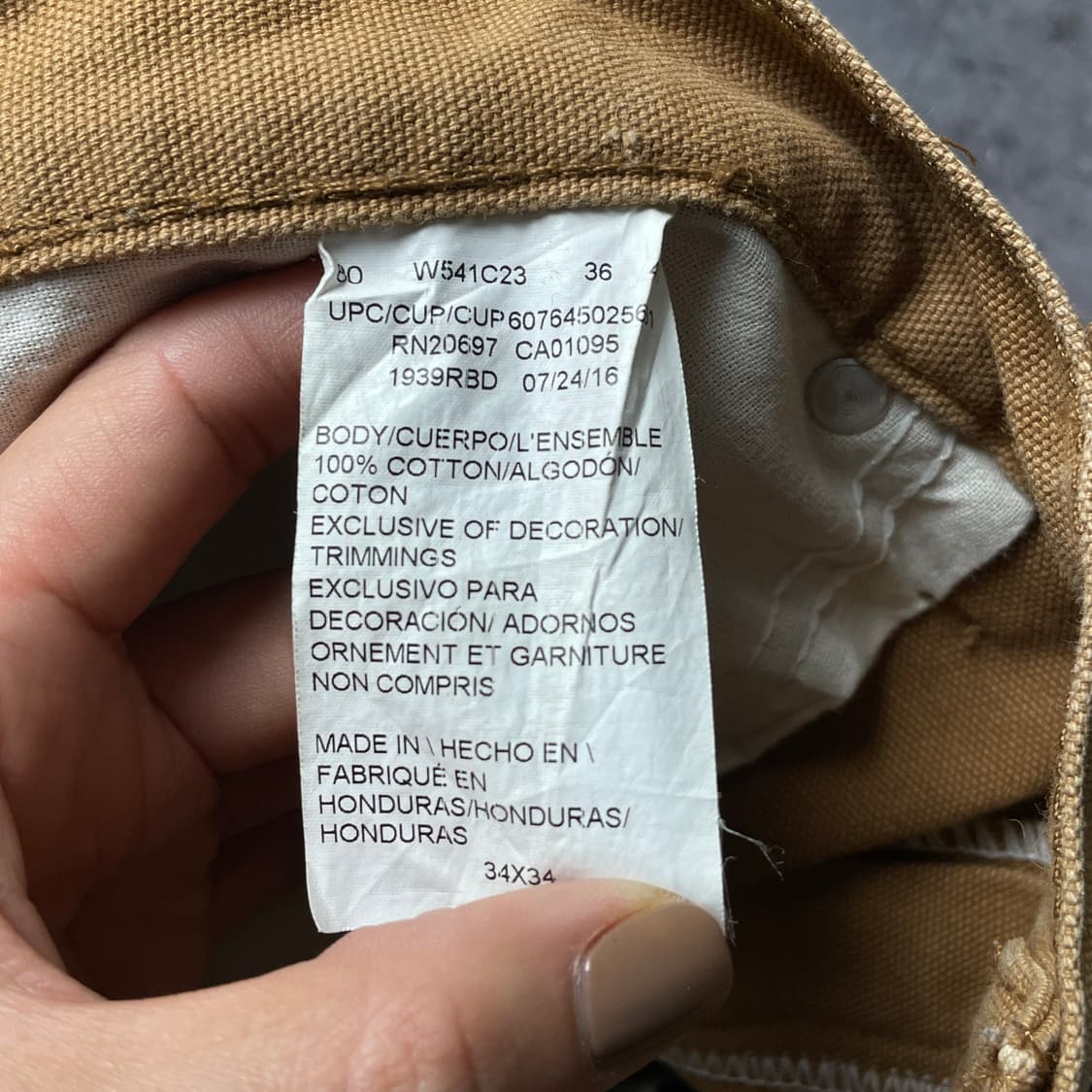 DICKIES 디키즈 빈티지 카멜 카펜터 워크 팬츠 A00865 상품이미지10