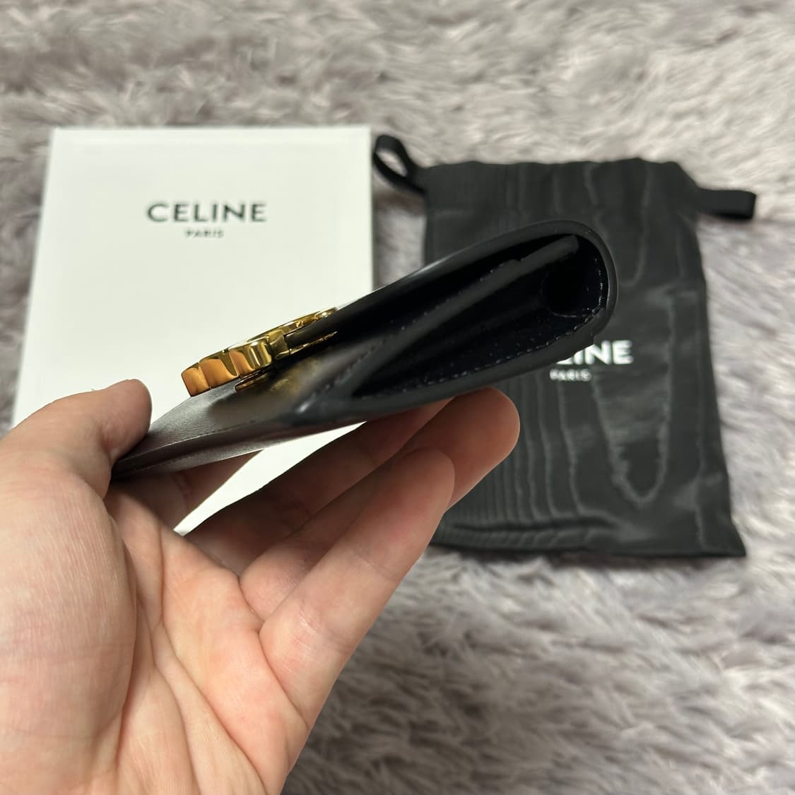 [풀구성] 셀린느 트리옹프 카드지갑 블랙 상품이미지7