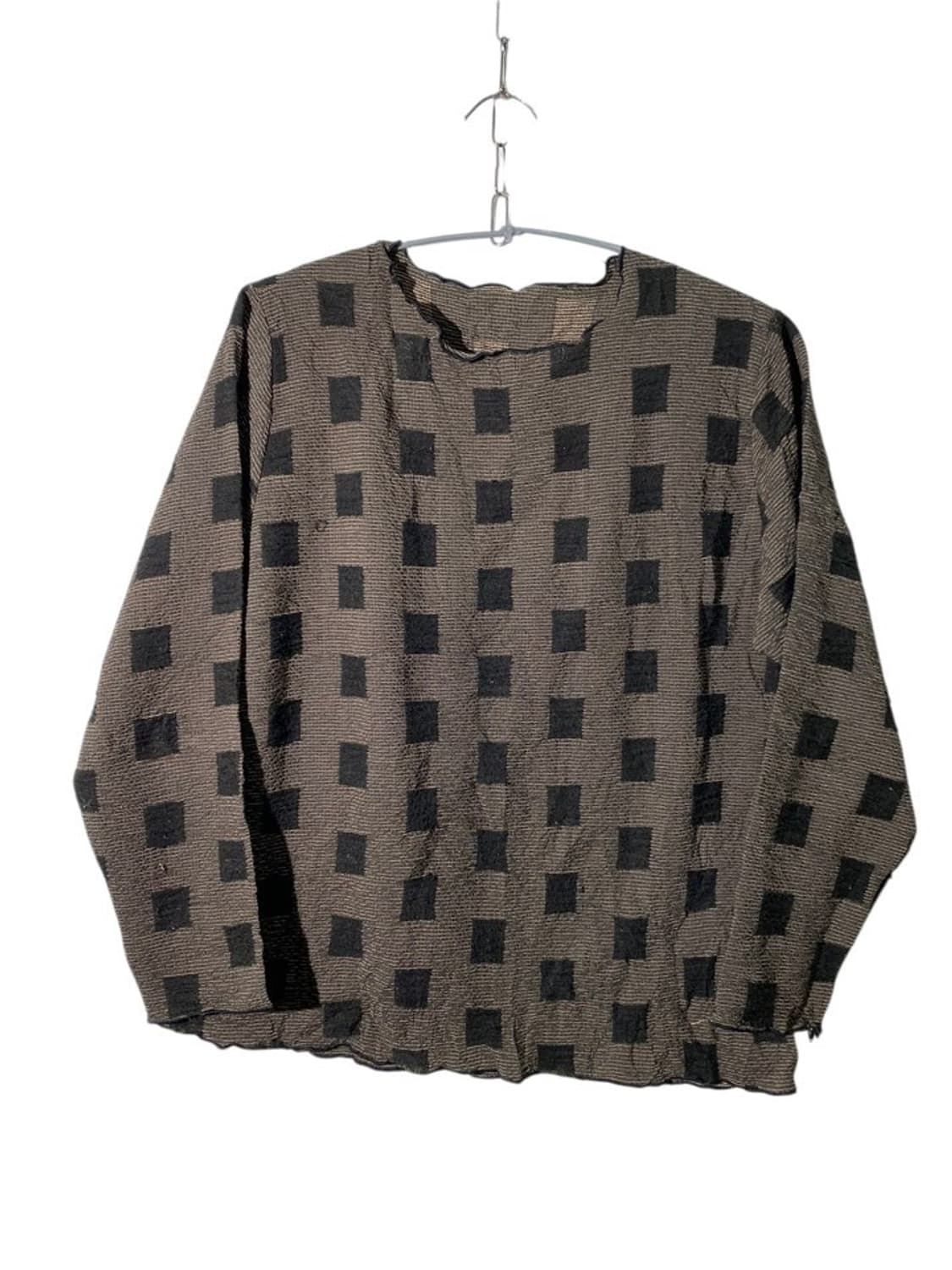 빈티지 스퀘어 패턴 롱슬리브 상품이미지1