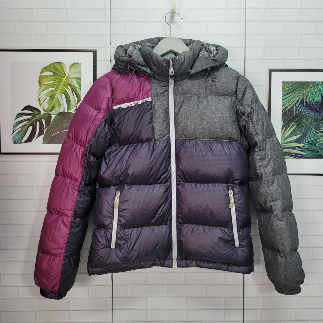 코오롱스포츠 700필파워 구스다운 양면 후드 패딩 자켓 90사이즈 상품이미지1