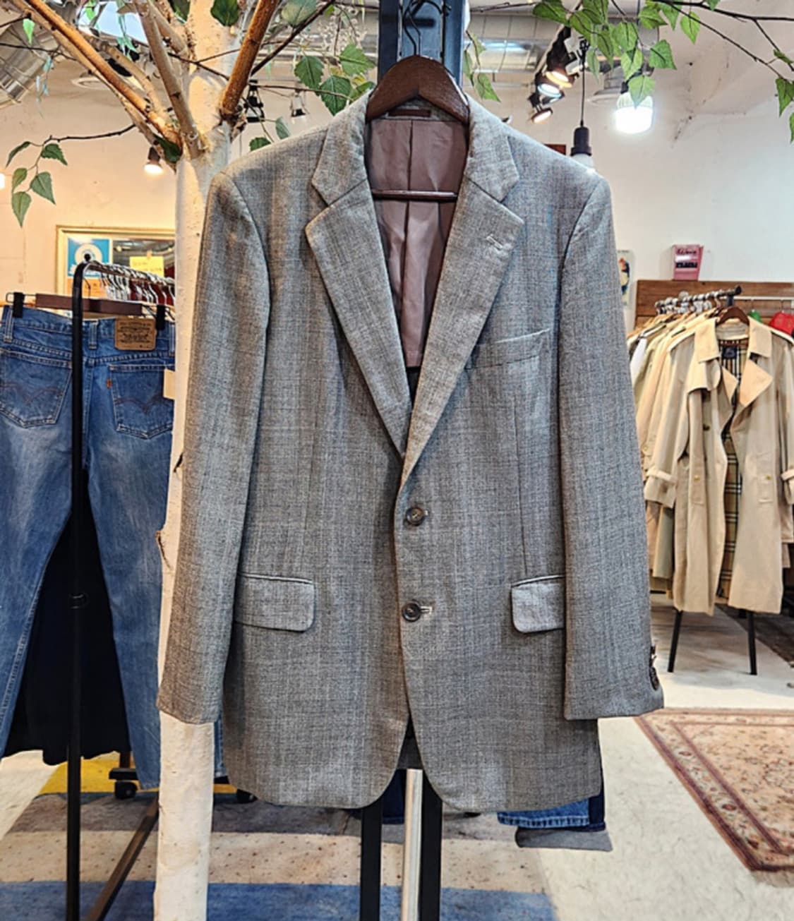 BURBERRY 일본판 버버리 울 빈티지 투버튼 블레이저 자켓 상품이미지4